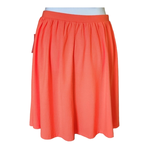 Old Navy Women's Orange Knit Smocked Skirt, Size Small Petite, SP - Picture 2 of 10